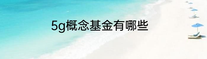 5g概念基金有哪些