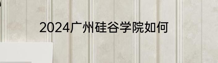 2024广州硅谷学院如何