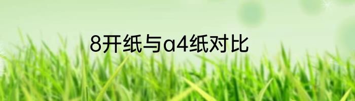 8开纸与a4纸对比