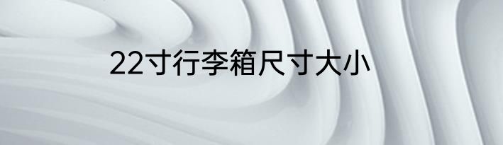 22寸行李箱尺寸大小