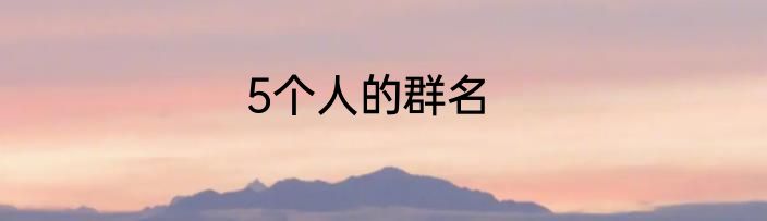 5个人的群名