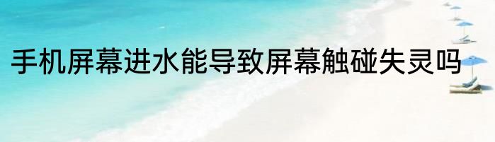 手机屏幕进水能导致屏幕触碰失灵吗