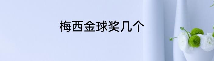 梅西金球奖几个