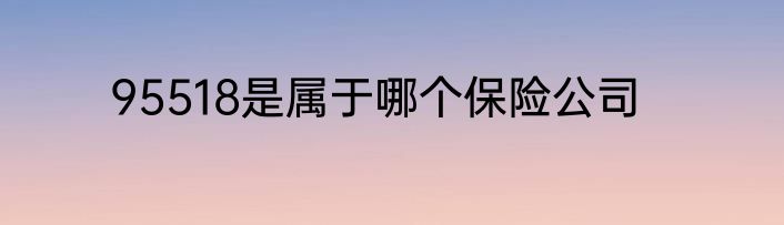 95518是属于哪个保险公司