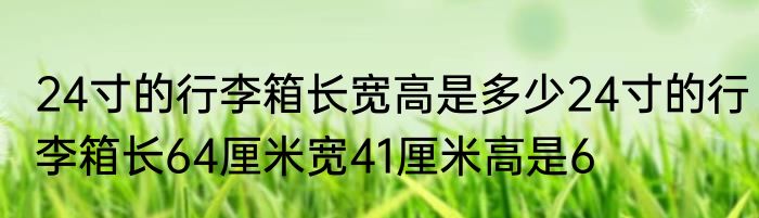 24寸的行李箱长宽高是多少24寸的行李箱长64厘米宽41厘米高是6