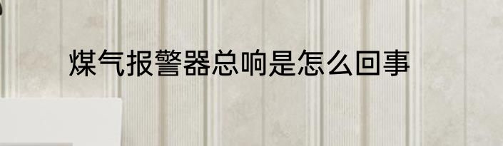 煤气报警器总响是怎么回事