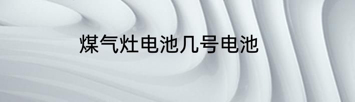 煤气灶电池几号电池