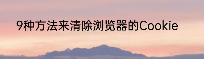 9种方法来清除浏览器的Cookie