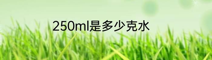 250ml是多少克水