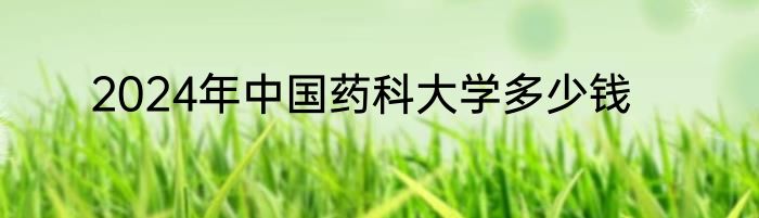 2024年中国药科大学多少钱