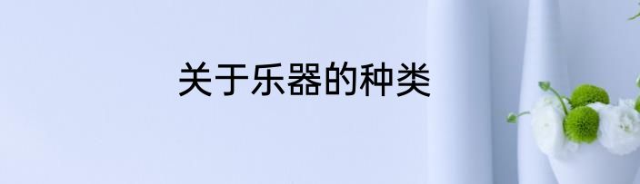 关于乐器的种类