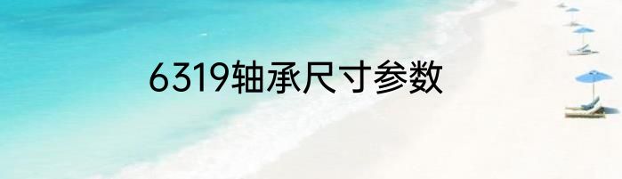6319轴承尺寸参数