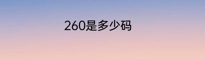 260是多少码