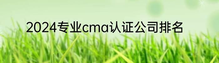 2024专业cma认证公司排名