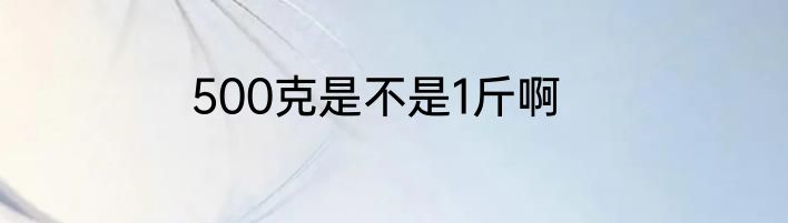 500克是不是1斤啊