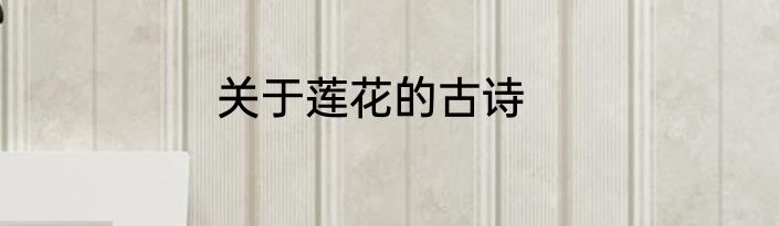 关于莲花的古诗