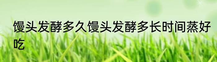 馒头发酵多久馒头发酵多长时间蒸好吃