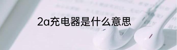 2a充电器是什么意思