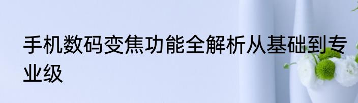手机数码变焦功能全解析从基础到专业级