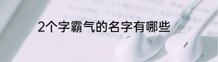 2个字霸气的名字有哪些