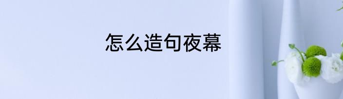 怎么造句夜幕