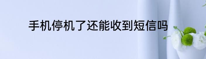 手机停机了还能收到短信吗