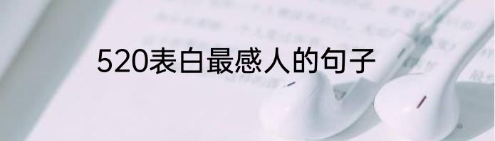 520表白最感人的句子