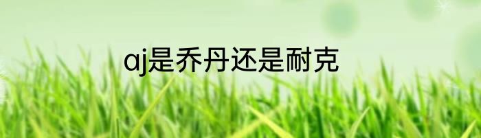 aj是乔丹还是耐克