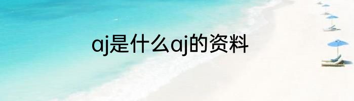 aj是什么aj的资料