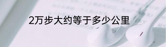 2万步大约等于多少公里
