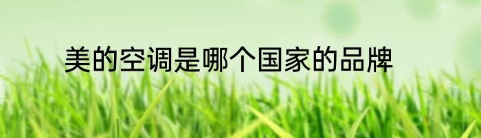 美的空调是哪个国家的品牌