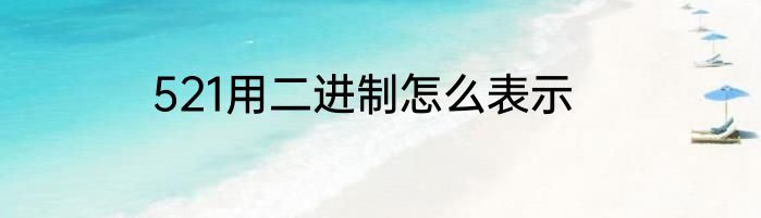 521用二进制怎么表示