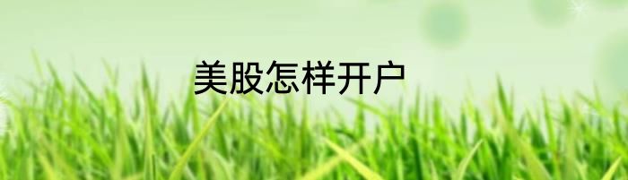 美股怎样开户
