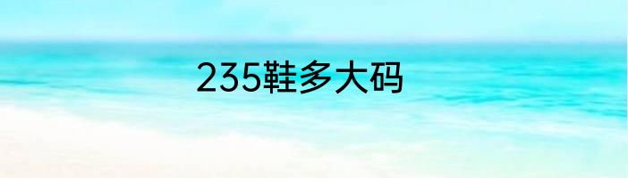 235鞋多大码