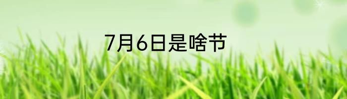 7月6日是啥节