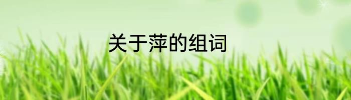 关于萍的组词