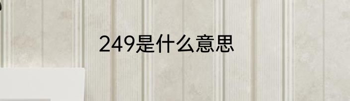 249是什么意思