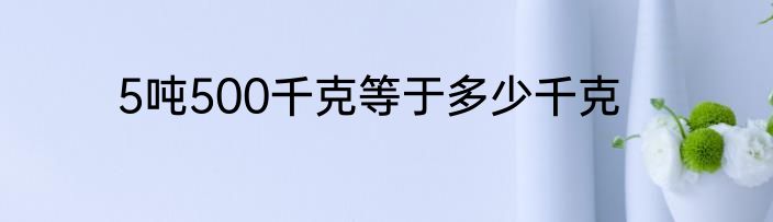 5吨500千克等于多少千克