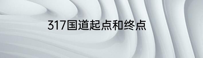 317国道起点和终点