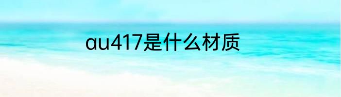 au417是什么材质