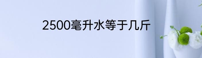 2500毫升水等于几斤