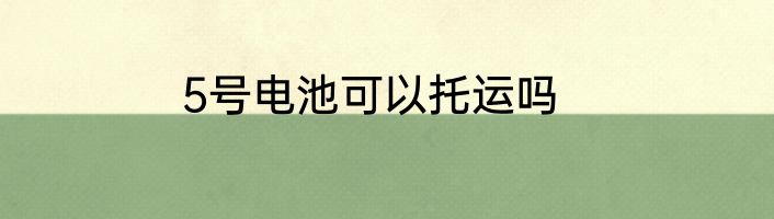5号电池可以托运吗