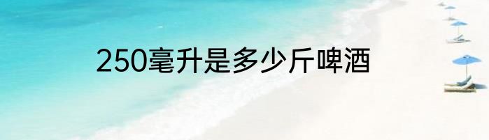 250毫升是多少斤啤酒
