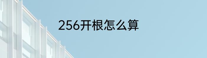 256开根怎么算