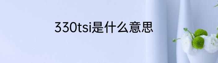 330tsi是什么意思
