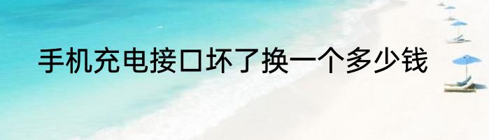 手机充电接口坏了换一个多少钱