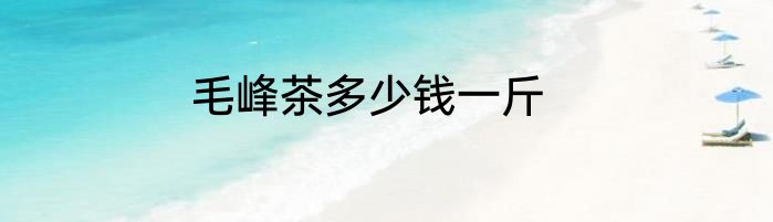毛峰茶多少钱一斤
