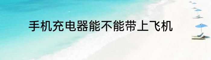 手机充电器能不能带上飞机