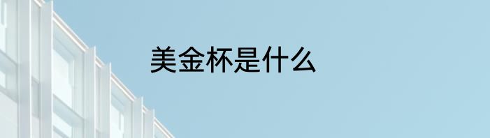 美金杯是什么