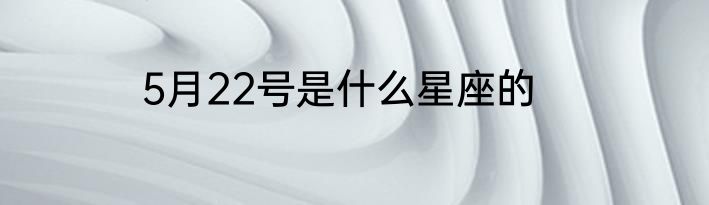 5月22号是什么星座的